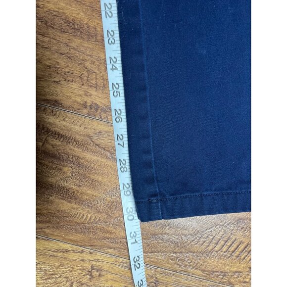 J. Crew 100% Cotton Navy Wide Leg Cropped Sailor Pant, Size 6 side zipper - Picture 6 of 12